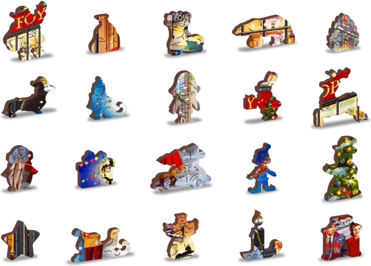 Unikke træ “whimsy”-brikker