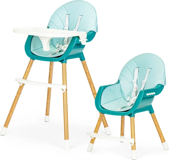 2 i 1 spisebordsstol Ecotoys blå