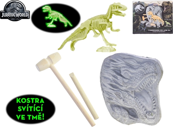 Jurassic World: udhugning af T-Rex-skelet, der lyser i mørke
