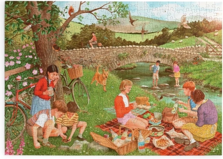 Puslespil House of Puzzles Picnic og opdagelser, 500 store brikker