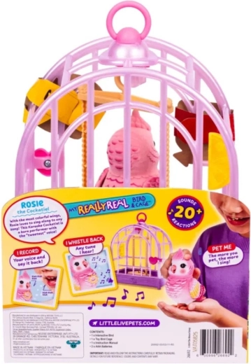 Moose Little Live Pets talende fugl med bur - 1 stk.