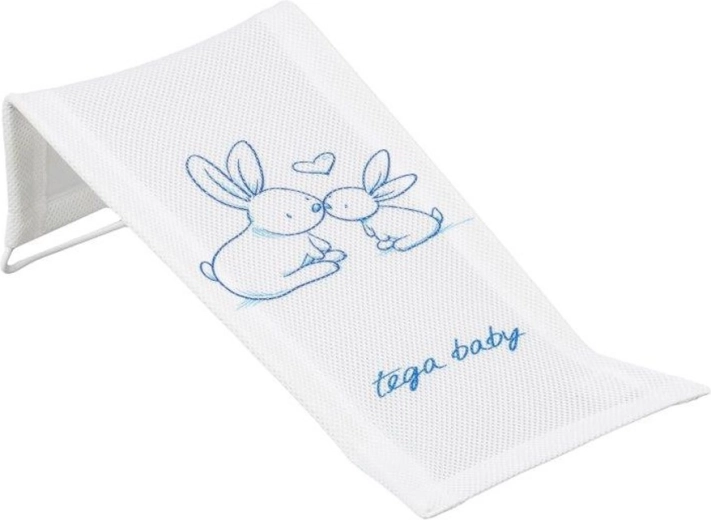 Stofliggestol til babybadekar med kaniner, hvid