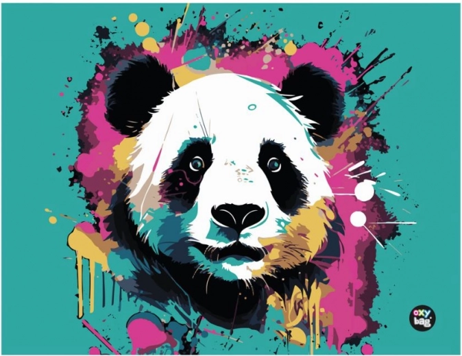 Dug til billedkunst 65 × 50 cm – panda