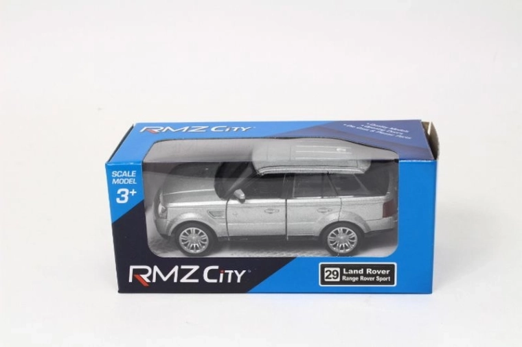 Metallegetøjsbil RMZ Land Rover Range Rover Sport 1:32 sølvfarvet