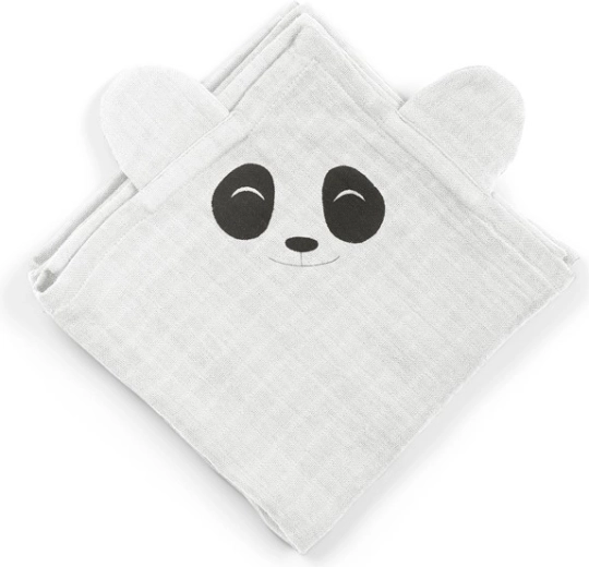 NuuRoo Bjork musselinbleer panda white onyx (2 stk.)