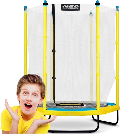 Havetrampolin til børn 140 cm med indvendigt net NEO-SPORT