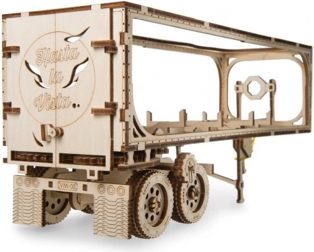 Træ 3D-puslespil trailer til lastbil HEAVY BOY VM-03 (138 dele) UGEARS