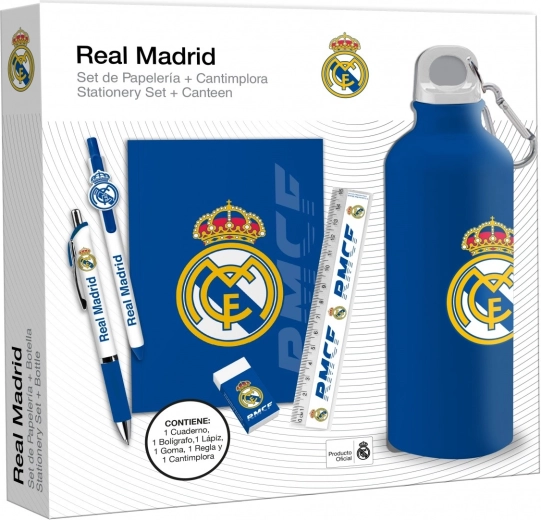 Gavesæt REAL MADRID – flaske 650 ml, notesblok og kuglepen