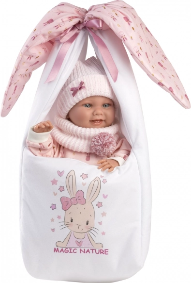 Llorens New Born pige – realistisk babydukke med fuld vinylkrop 40 cm