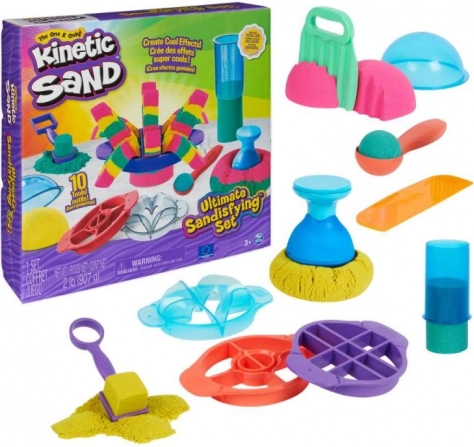 Kinetisk sand Ultimate Sandisfying sæt – kreativt sæt med værktøjer