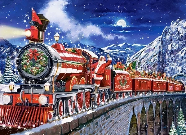 Puslespil 200 brikker Santa's Coming to Town