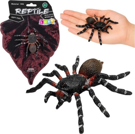 Realistisk gummifigur af tarantel 10 cm