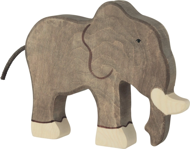 Holztiger træfigur af en elefant - 1 stk.