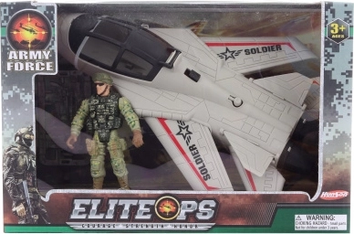 Militærsæt: Jagerfly med soldat