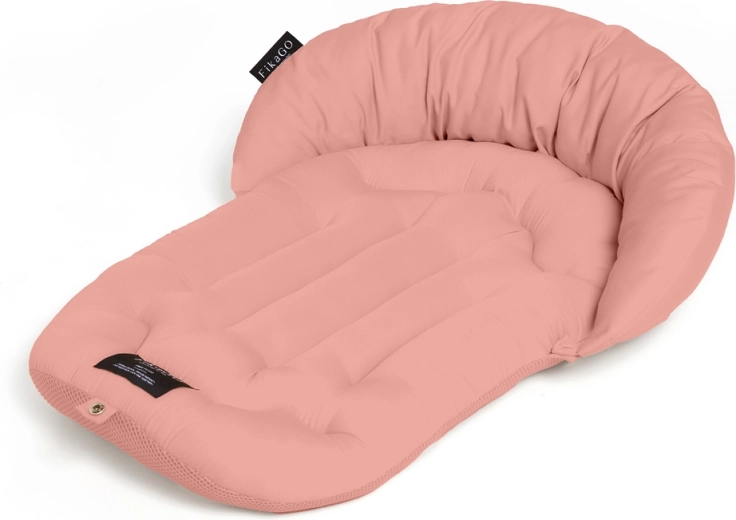 FIKAGO blød måtte med måneformet pude Mushroom Pink, størrelse L