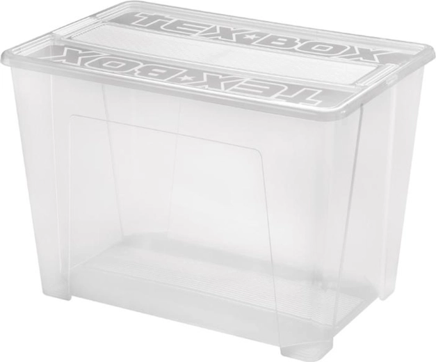 Plastopbevaringsboks med låg HEIDRUN TexBox 70 l