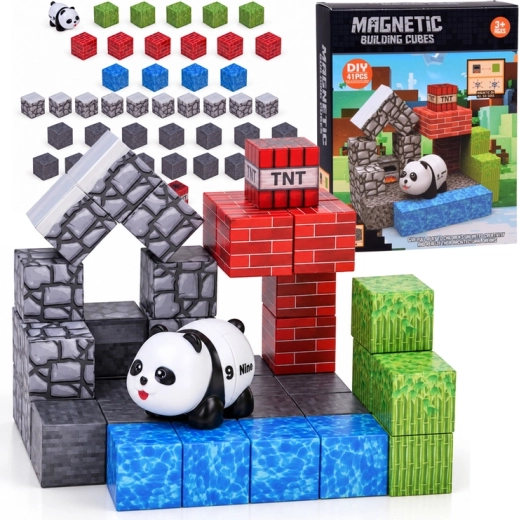 Magnetiske byggeklodser Panda, 41 dele