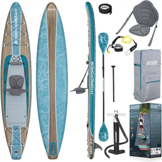 Oppusteligt paddleboard Hydro-Force Glider Elite 381x79x15 cm 2-i-1