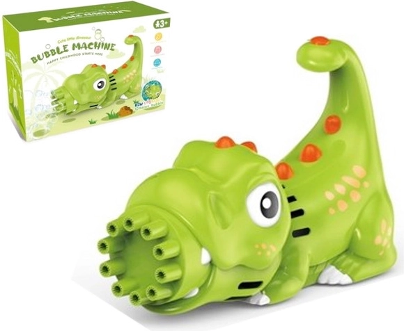 Børne-boblemaskine dinosaur med beholder til sæbebobler