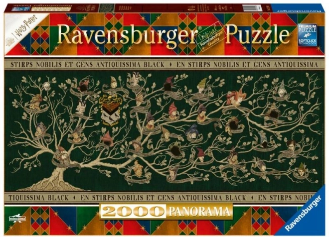 Harry Potter stamtræ panorama puslespil 2000 brikker Ravensburger