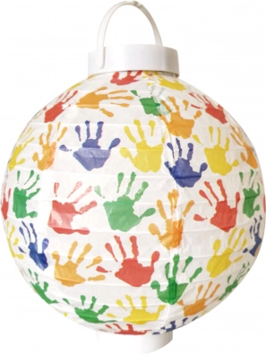 Papirlanterne 20 cm med batteri