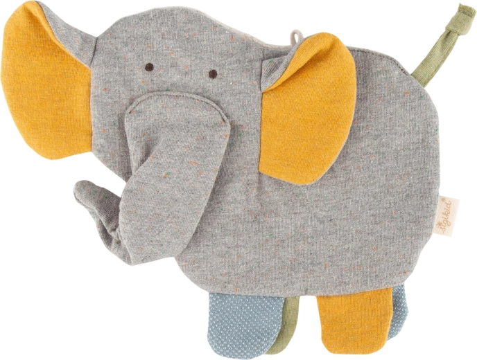 Sigikid blød nusseklud elefant med knitrefolie