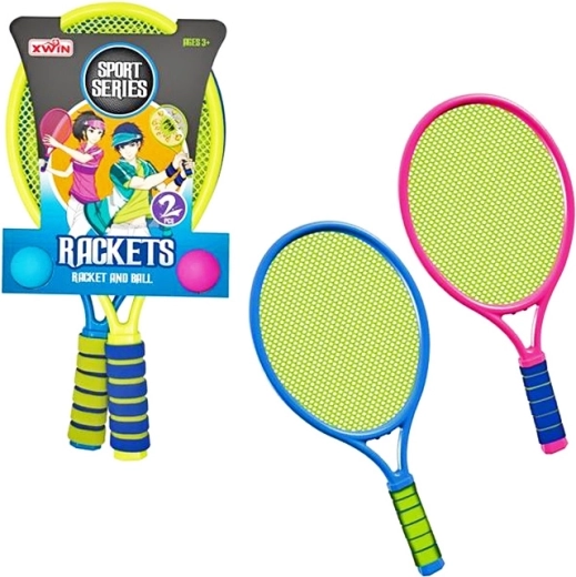 Tennissæt til børn med 2 ketchere og 2 bolde