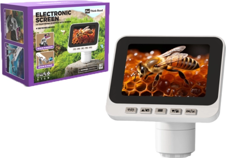 Digitalt elektronisk okular med 2,8" LCD og Wi‑Fi til mikroskoper og teleskoper