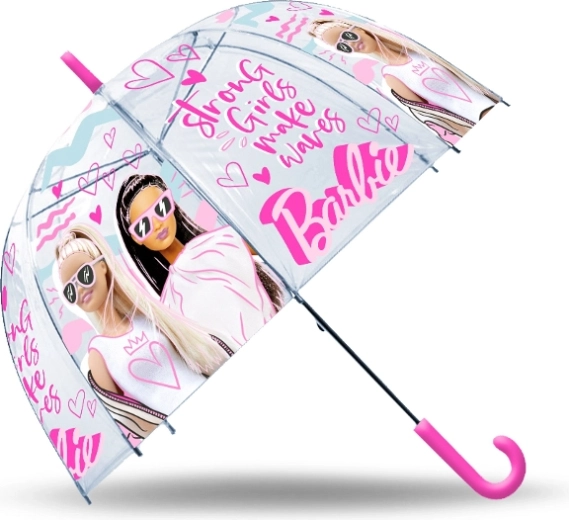 Automatisk gennemsigtig BARBIE-paraply til børn