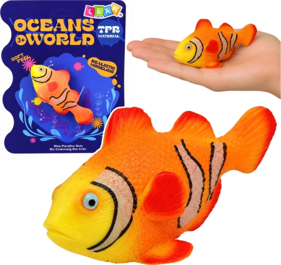 Gummifigur af øjet klovnefisk (bugtaler) 10,5 cm