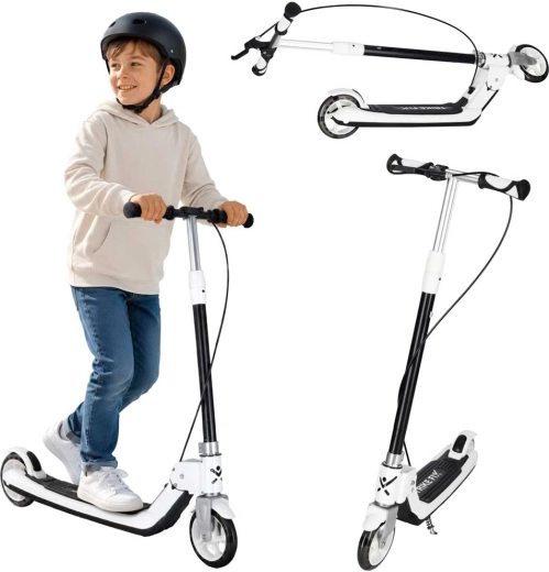 Trike Fix børnesammenklappeligt løbehjul med LED-hjul, sort