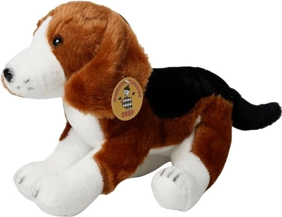 Plysset beagle-hundehvalp