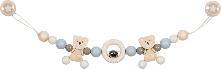 Barnevognskæde med bamse og clips - 1 stk.
