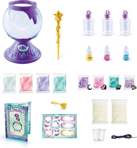 Gylden stav og flasker til halsen