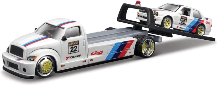 Maisto Elite Transport ladvogn med BMW M3 1988 1:64