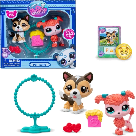 Hasbro Littlest Pet Shop Pet Pairs Jump N' Joy sæt med hundefigurer og tilbehør