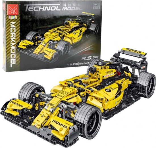 Byggesæt racerbilen R.S.18 1:10 gul (1093 dele)