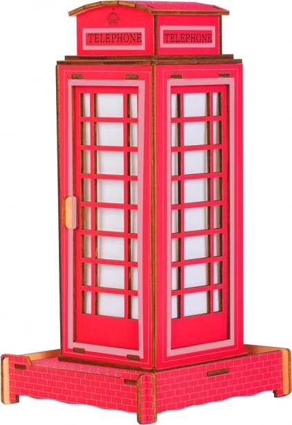 Træ 3D puslespil Telefonboks
