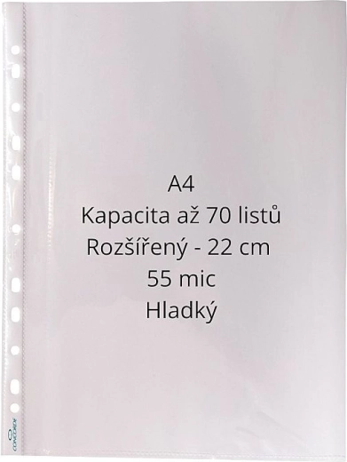 Prospektomslag CONCORDE A4 klart, glat, 55 mikron, 100 stk