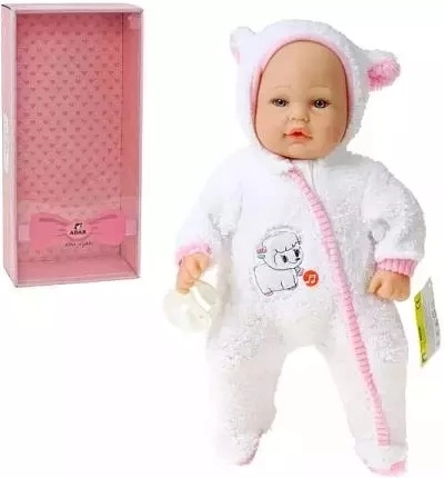 Babydukke i sparkedragt 40 cm