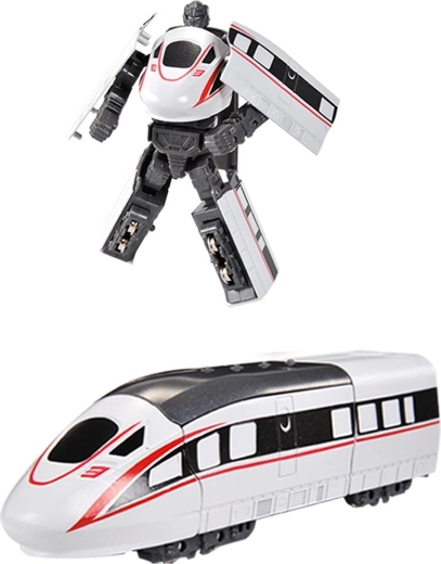 Metalrobot, der kan omdannes til hvid højhastighedstog