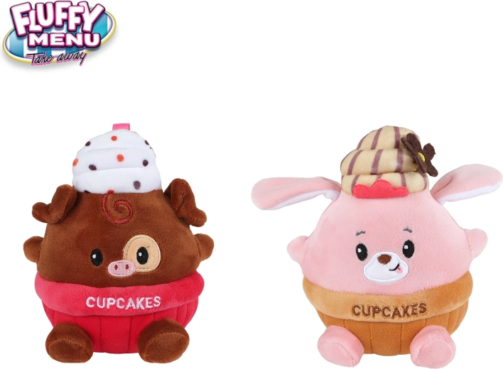 Plys-bamse Cupcake Fluffy Menu 14 cm
