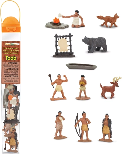 Safari Ltd. Toobs indianere (Powhatan) – rør med 12 figurer