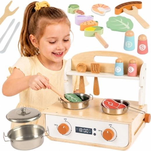 Trækøkken med grill og tilbehør Tooky Toy