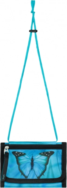 Halskæde pung med sommerfuglemotiv