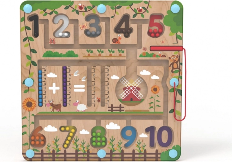 Magnetisk trælegeplade Matematik 2Kids Toys