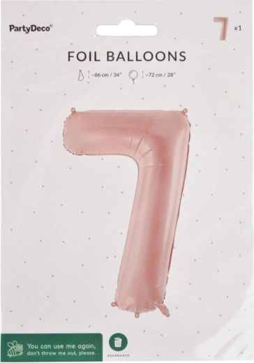 Folieballon tal 7 beige 72 cm