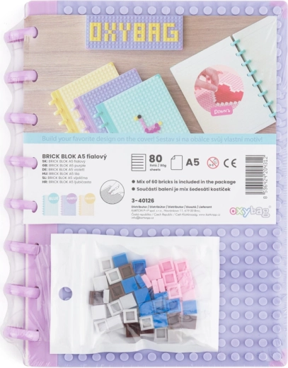 Linet notesblok A5 Brick lilla