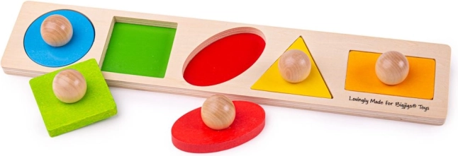 Træindsætning puslespil former Bigjigs Baby