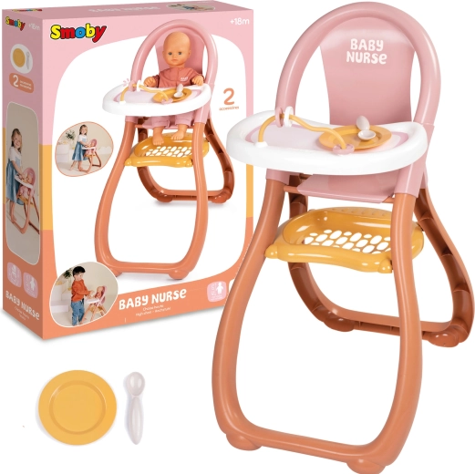Smoby Baby Nurse spisestol til dukker